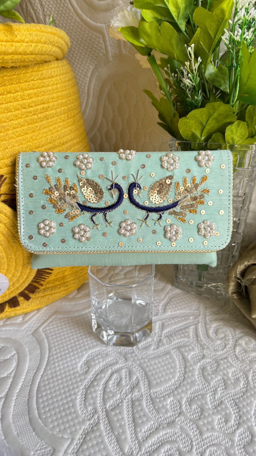 Embellished Envelope Clutch