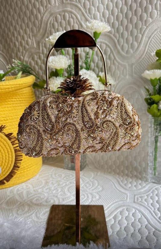 Baiza Zardozi Hand Embroidered Clutch