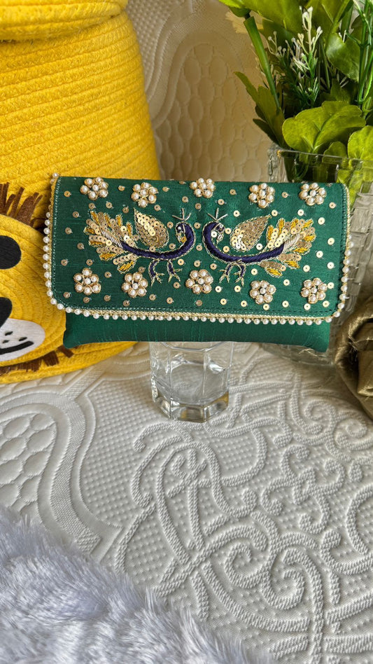 Embellished Envelope Clutch